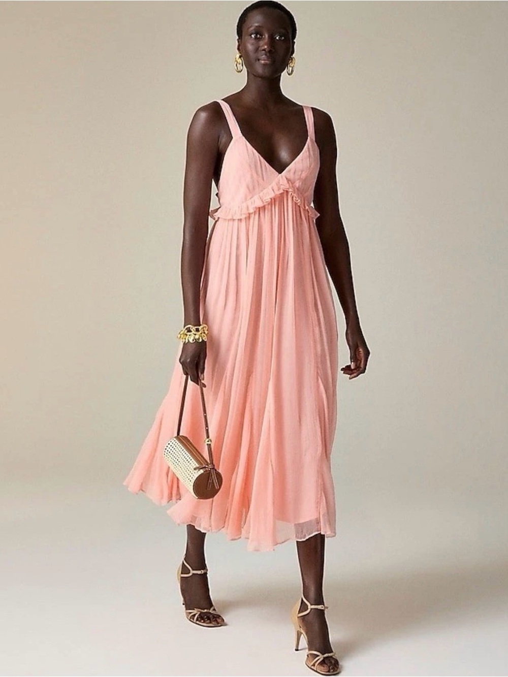 J Crew Size 6 Collection Ruffle Trim Dress